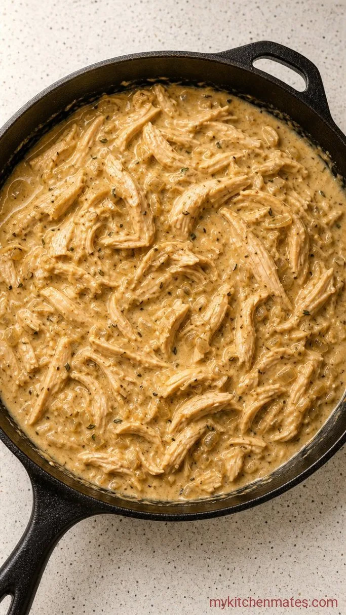Step 4: Shred the Chicken and Melt the Cream Cheese