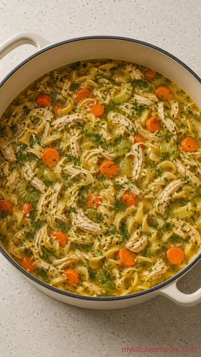Quick Lemon Chicken Noodle Soup Step 4: Shred the Chicken