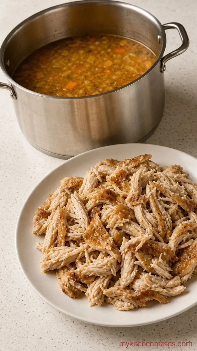 Hearty Gluten-Free Chicken and Rice Soup Step 4: Shred the Chicken