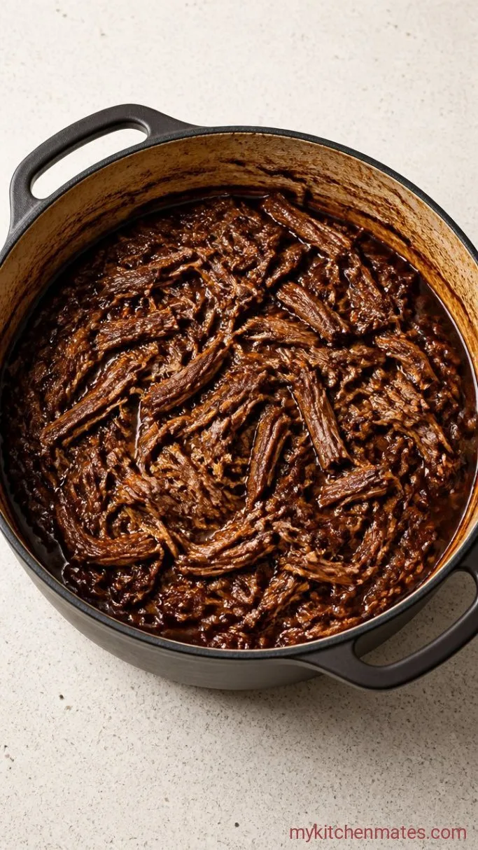 Gochujang-Braised Korean Pot Roast Step 4: Shred the Meat