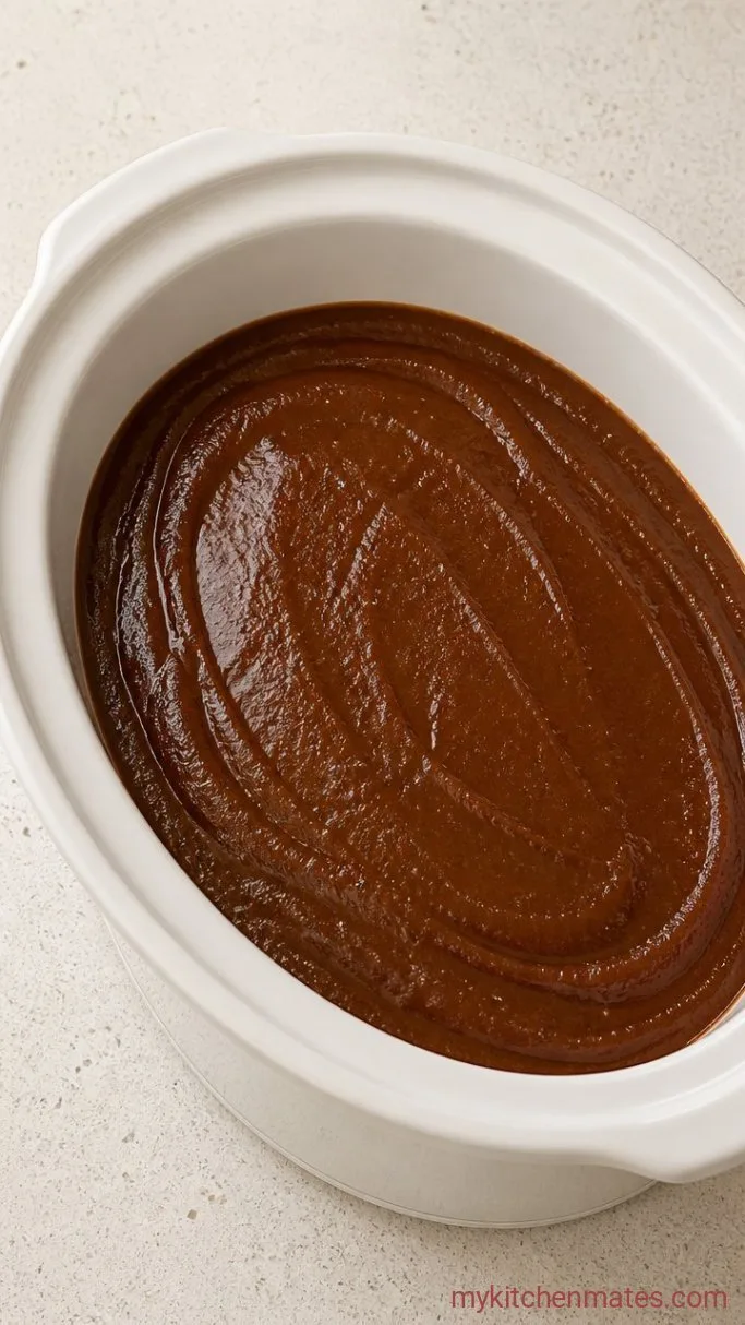 Slow Cooker Apple Butter (Just Apples, Spices, and Time) Step 4: Simmer It Down
