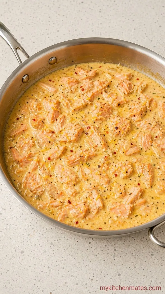 Step 4: Simmer the Creamy Lemon Sauce