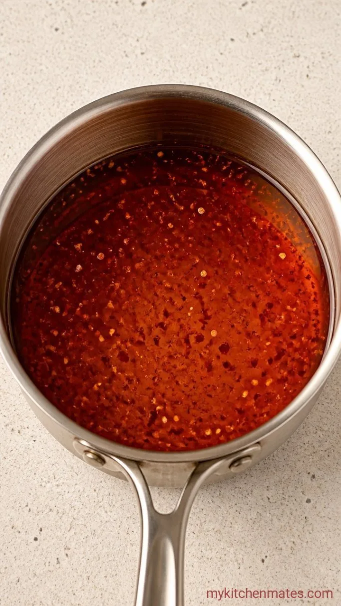 Crispy Hot Honey Fried Chicken Step 4: Simmer the Hot Honey