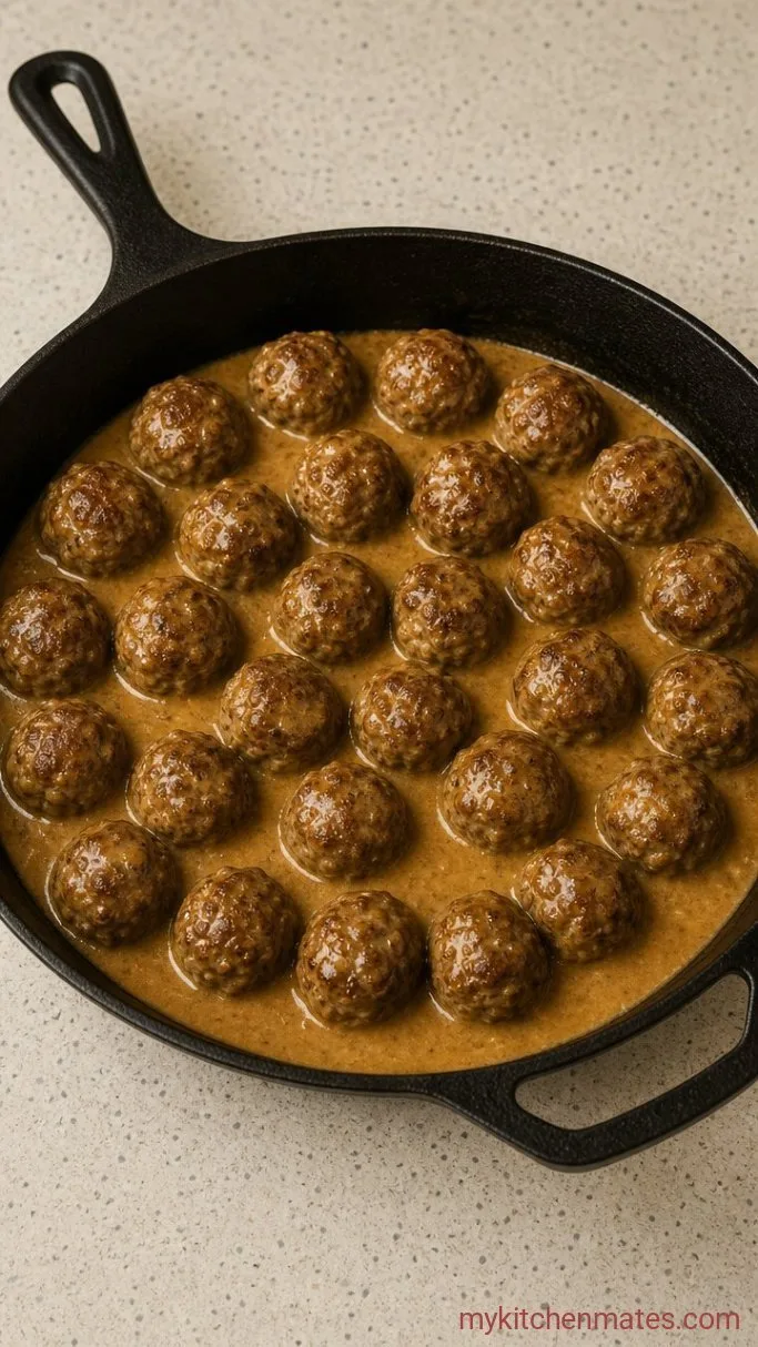 Step 4: Simmer the Meatballs in the Sauce