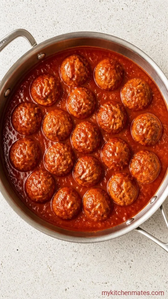 Step 4: Simmer the Meatballs