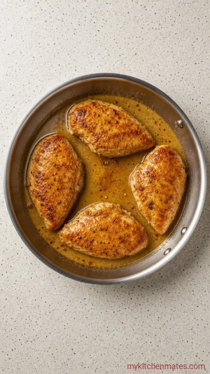 Juicy Buttermilk Chicken Breast with a Tangy Pan Sauce Step 4: Simmer the Pan Sauce
