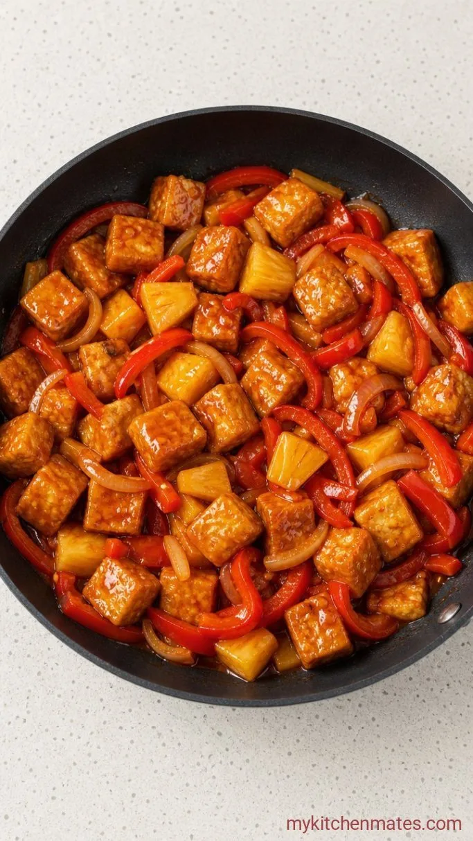 Crispy Sweet and Sour Tofu (Ready in 30 Minutes) Step 4: Simmer the Sauce