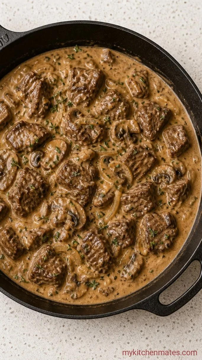 Tender Beef Stroganoff with Stew Meat Step 4: Simmer Until Tender