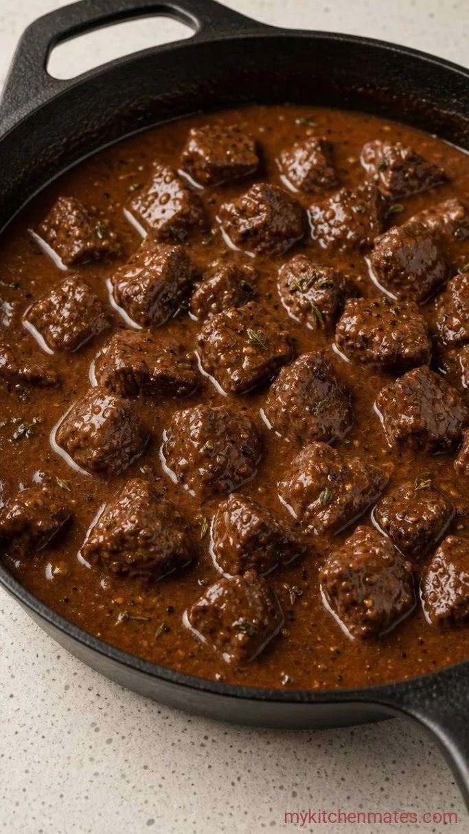 One-Pot Stovetop Beef Tips and Gravy Step 4: Simmer Until Tender