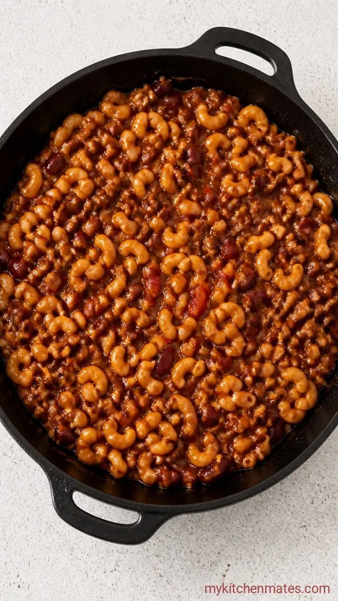 30-Minute One-Pot Cheesy Chili Mac Step 4: Simmer Until Tender