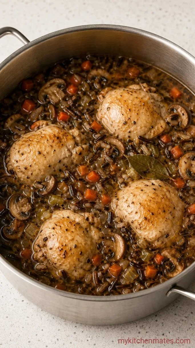 Step 4: Simmer with Wild Rice
