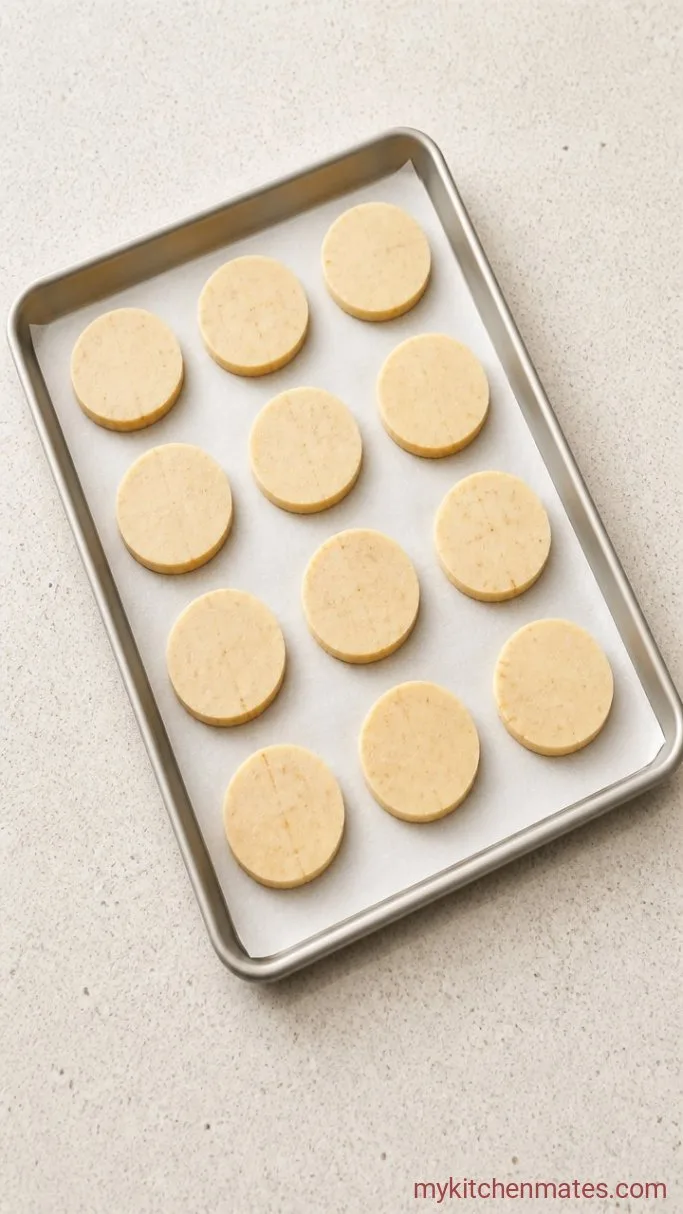 Brown Butter Shortbread Cookies Step 4: Slice and Bake