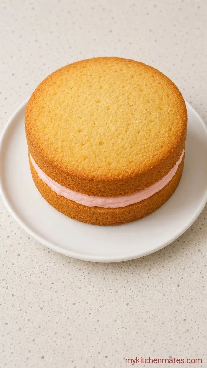 Mini Barbie Bento Cake with Pink Buttercream Step 4: Slice and Fill the Cake