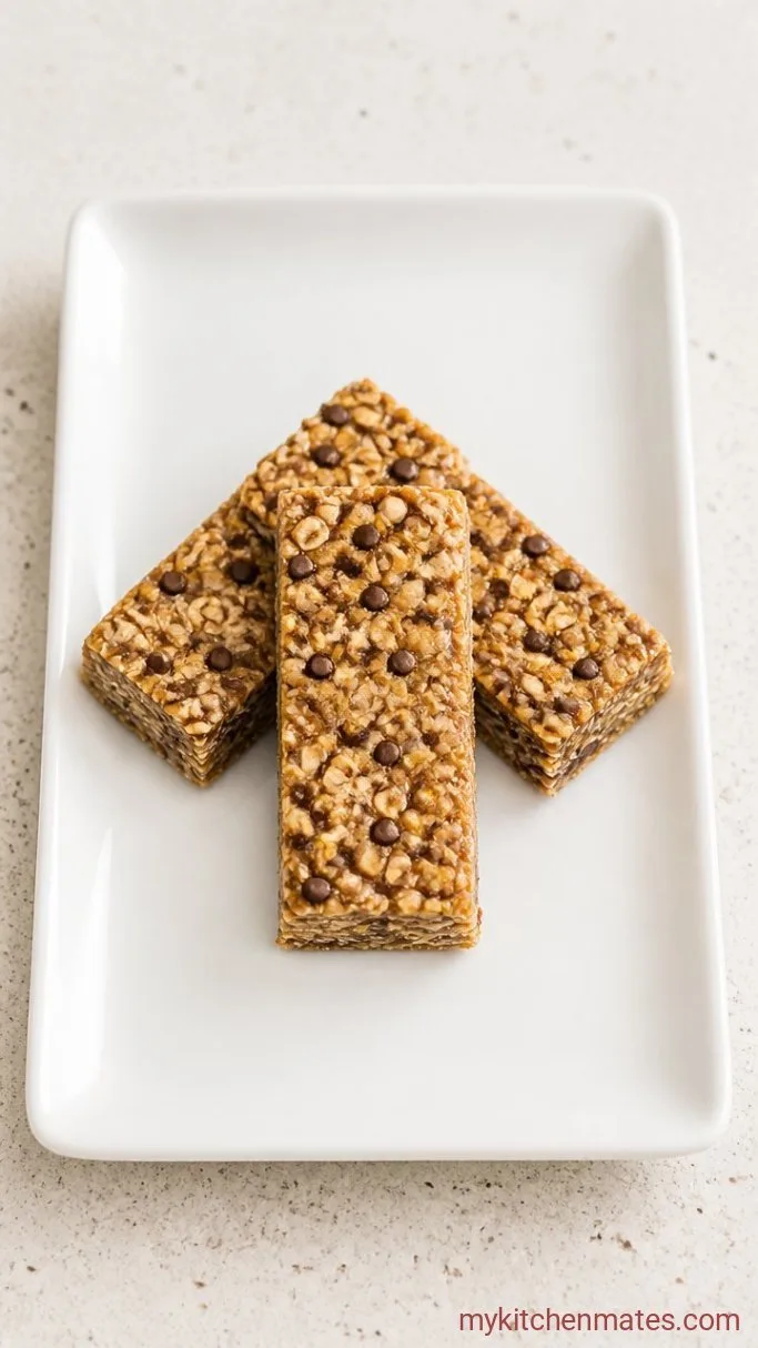 Chewy No-Bake Peanut Butter Chocolate Chip Granola Bars Step 4: Slice and Serve the Bars