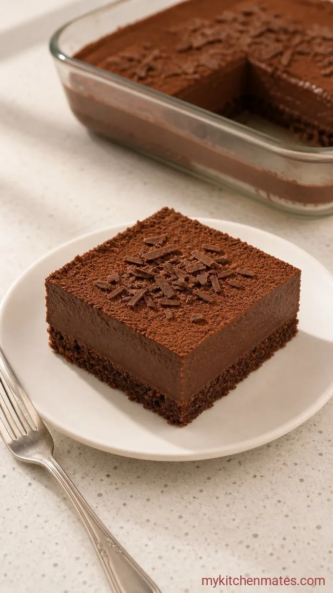 5-Ingredient Brownie Refrigerator Cake Step 4: Slice and Serve the Cake