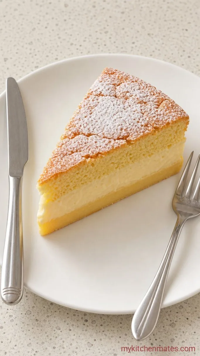 Magic Vanilla Custard Cake (One Batter, Three Layers) Step 4: Slice and Serve the Magic Cake