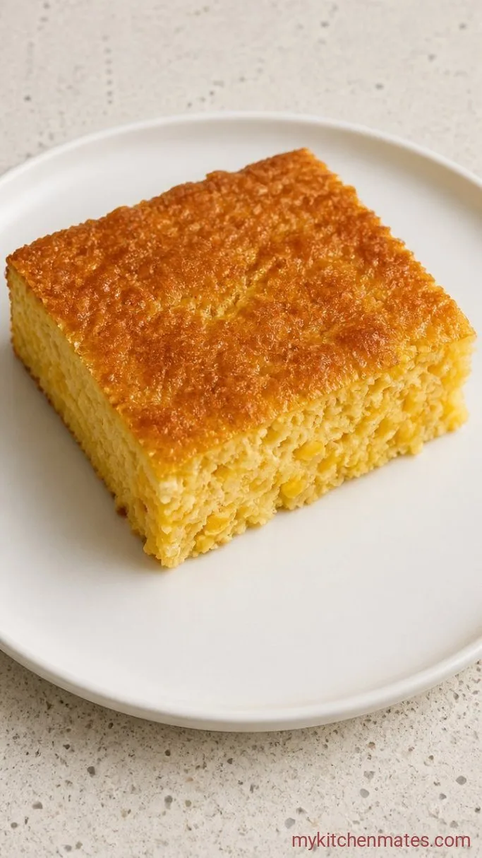 5-Ingredient Cream Cheese Corn Casserole Step 4: Slice and Serve Warm