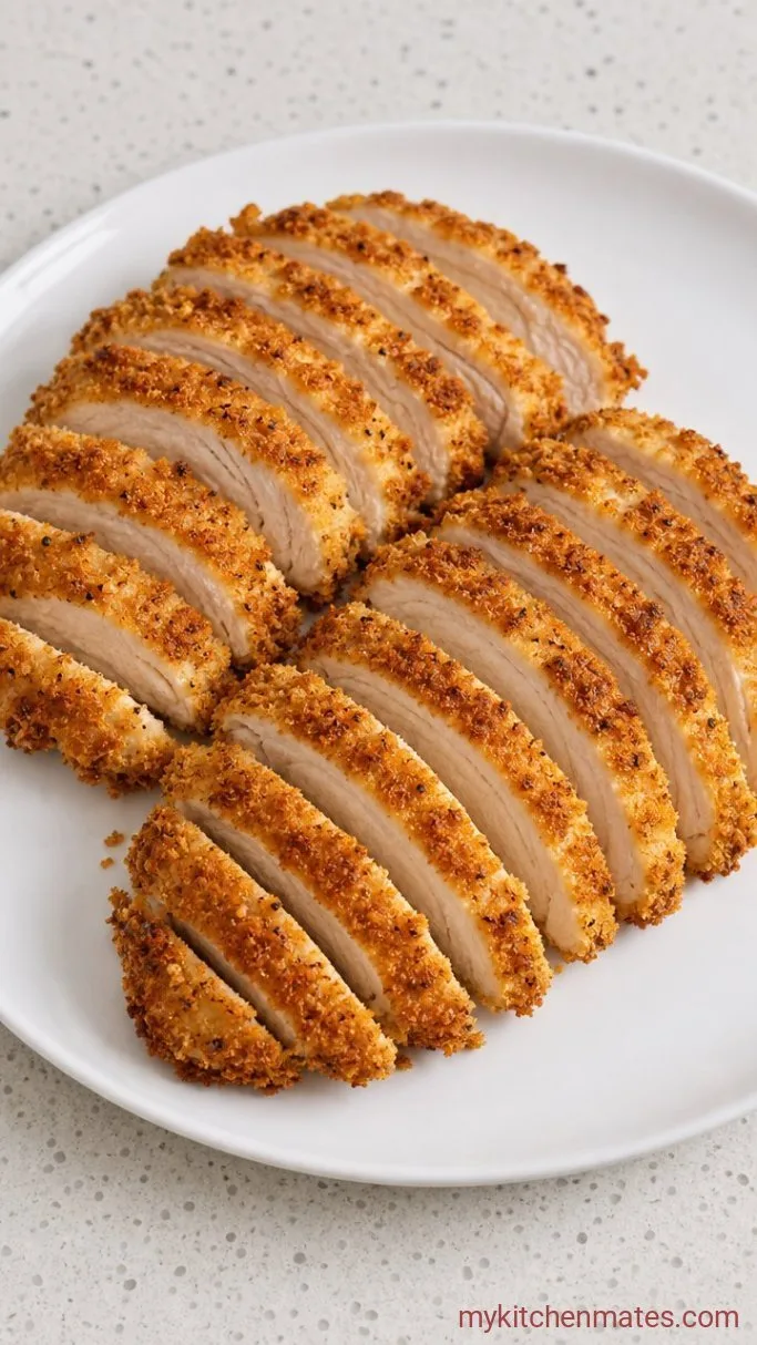 Crispy Baked Panko Chicken Breast in 30 Minutes Step 4: Slice and Serve