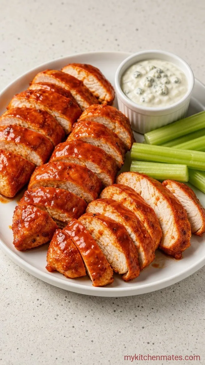 Juicy Buffalo Chicken Breasts (Stovetop to Oven) Step 4: Slice and Serve