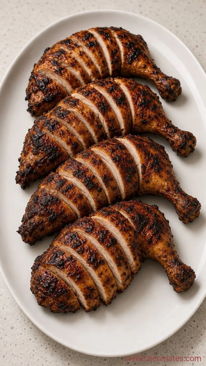 Juicy Grilled Chicken Quarters with Crispy Skin Step 4: Slice and Serve