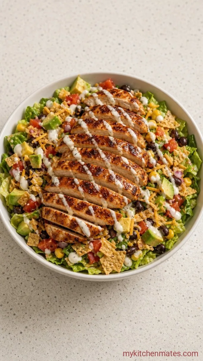 30-Minute BBQ Chicken Salad Step 4: Slice and Serve