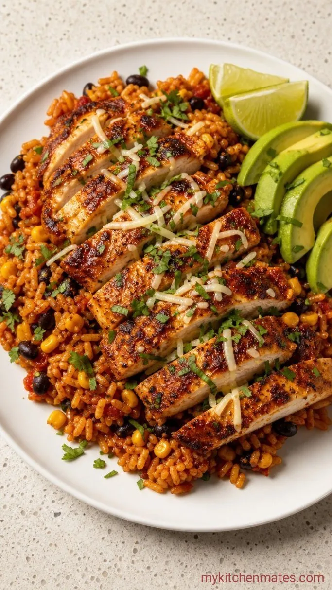 One-Pot Mexican Chicken and Rice Step 4: Slice and Serve