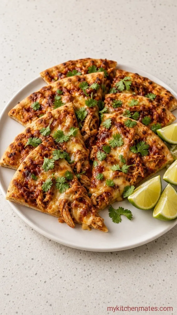 25-Minute BBQ Chicken Flatbread Step 4: Slice and Serve