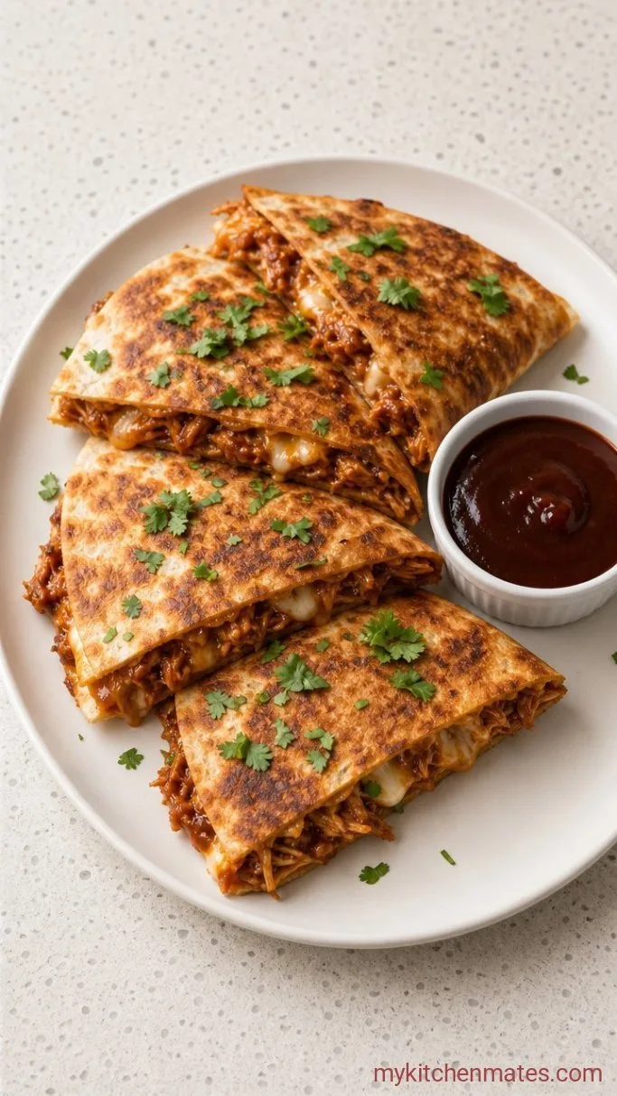 30-Minute BBQ Chicken Quesadillas Step 4: Slice and Serve