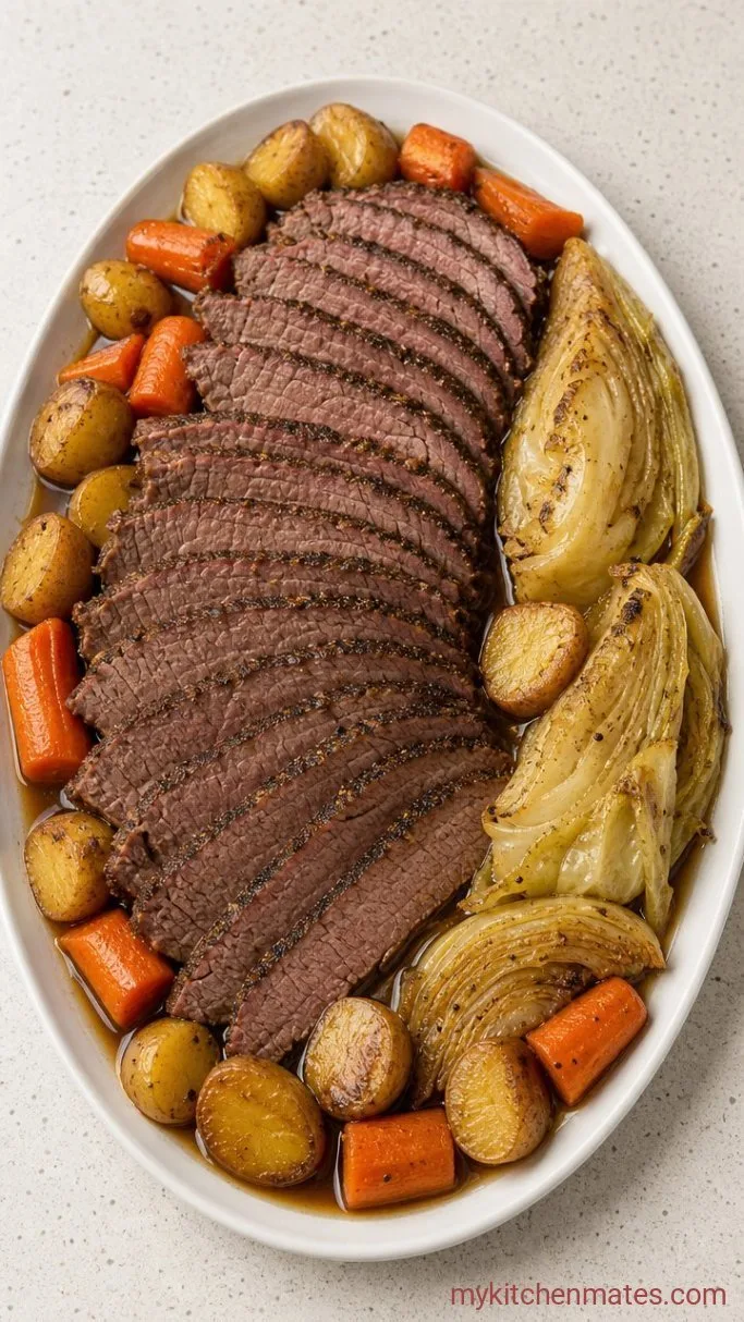 Tender Instant Pot Corned Beef and Cabbage Step 4: Slice and Serve