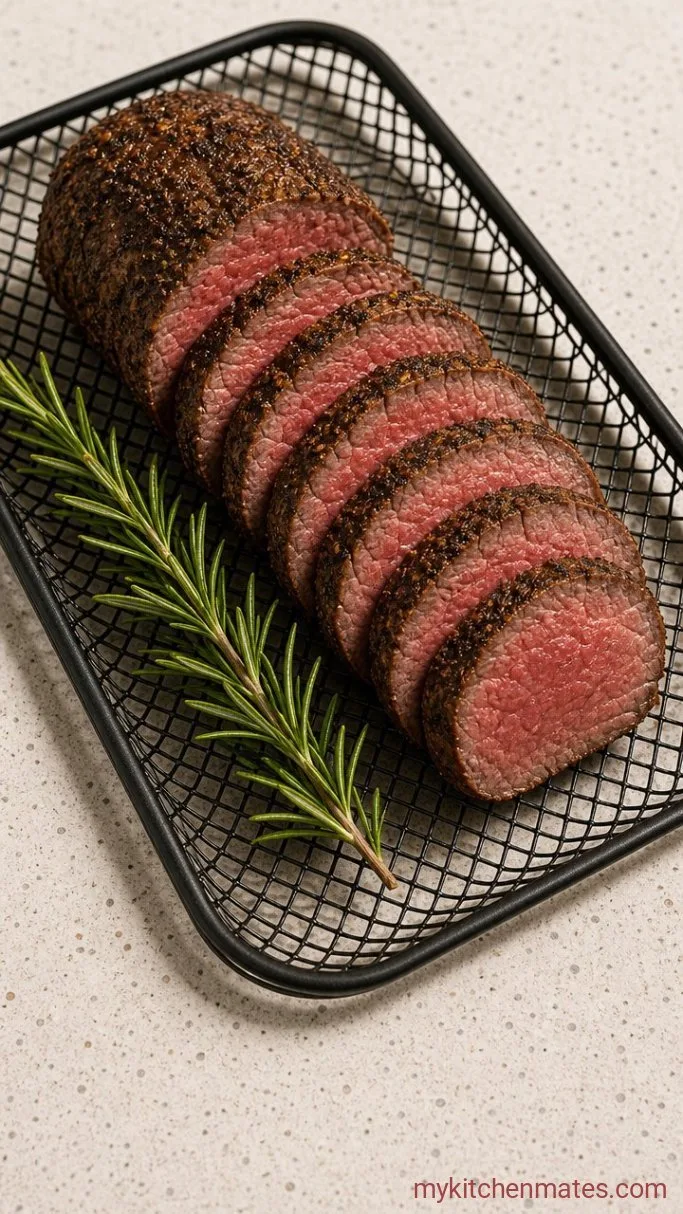 Juicy Air Fryer Roast Beef in 35 Minutes Step 4: Slice and Serve