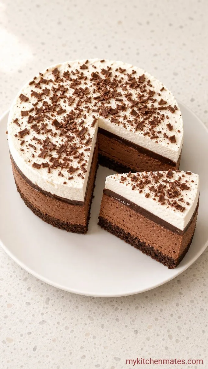 No-Bake Chocolate Ice Cream Cake Step 4: Slice and Serve