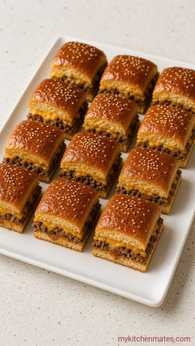 Quick Cheesy Cheeseburger Sliders Step 4: Slice and Serve