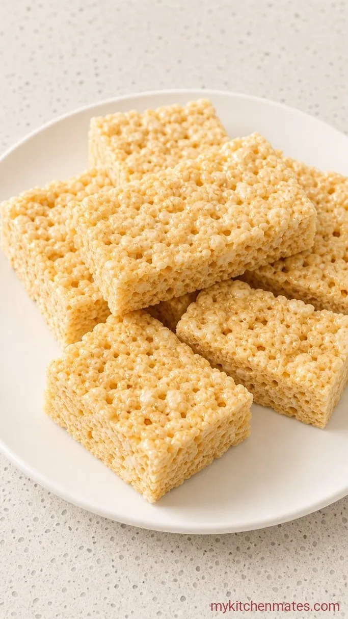 No-Bake Vegan Rice Crispy Treats (5 Ingredients) Step 4: Slice and Serve