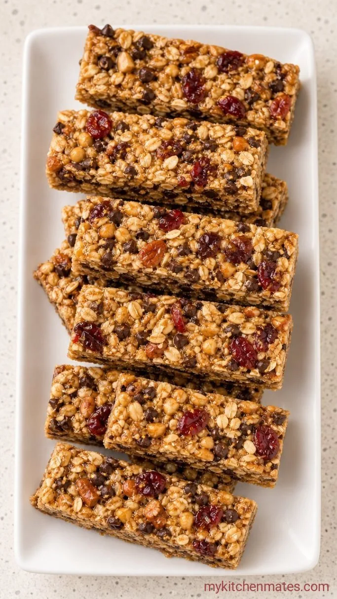 Chewy No-Bake Gluten Free Granola Bars Step 4: Slice and Serve