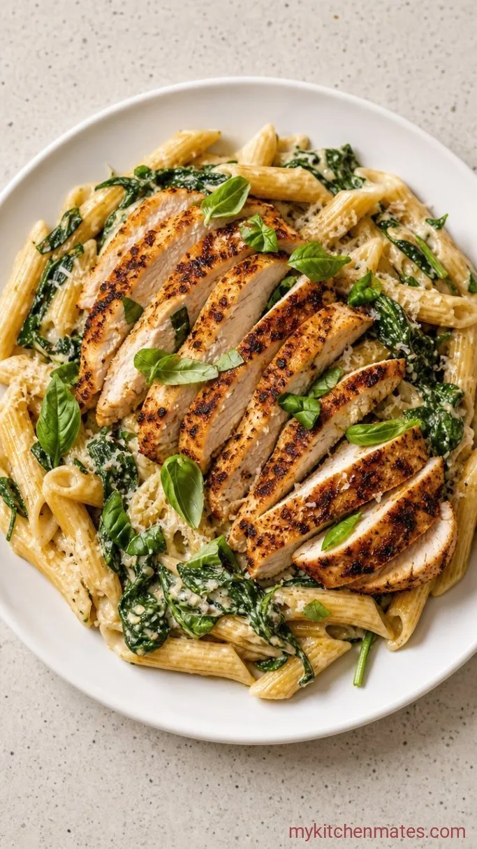 Creamy Grilled Chicken Pasta with Parmesan Sauce Step 4: Slice the Chicken and Serve