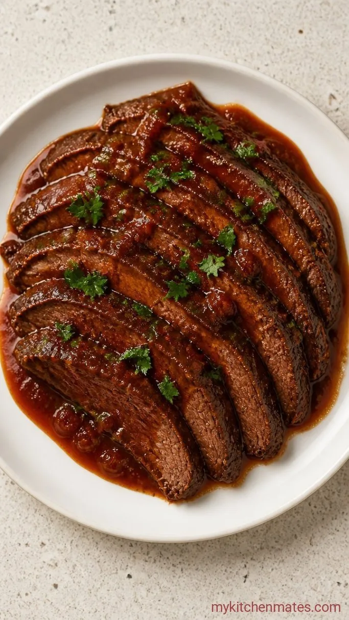 Tender Crockpot Swiss Steak in Rich Tomato Gravy Step 4: Slice the Steak and Serve