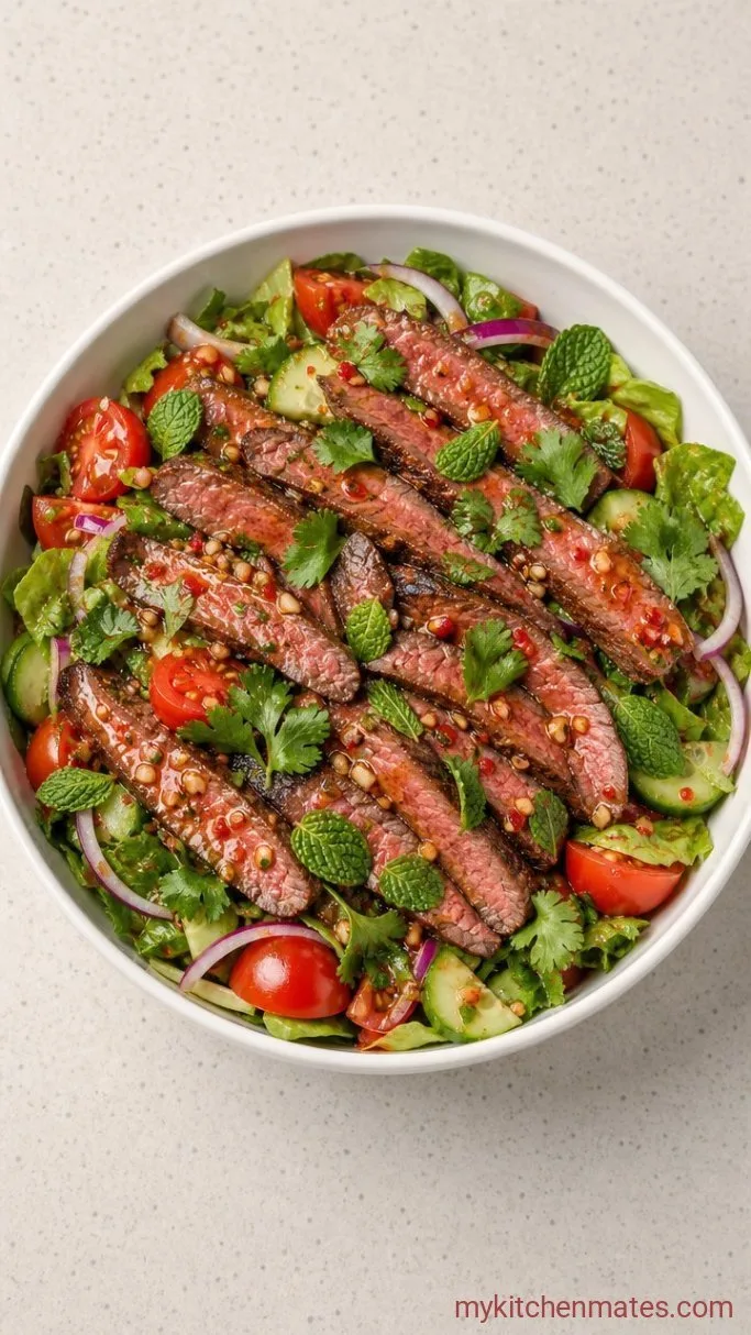 Step 4: Slice the Steak and Toss the Salad