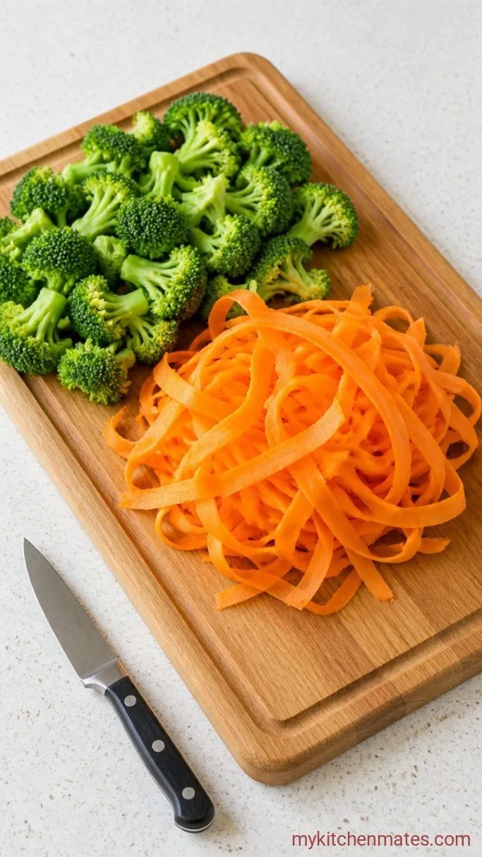 Crispy Baked Tofu Buddha Bowl Step 4: Slice the Vegetables