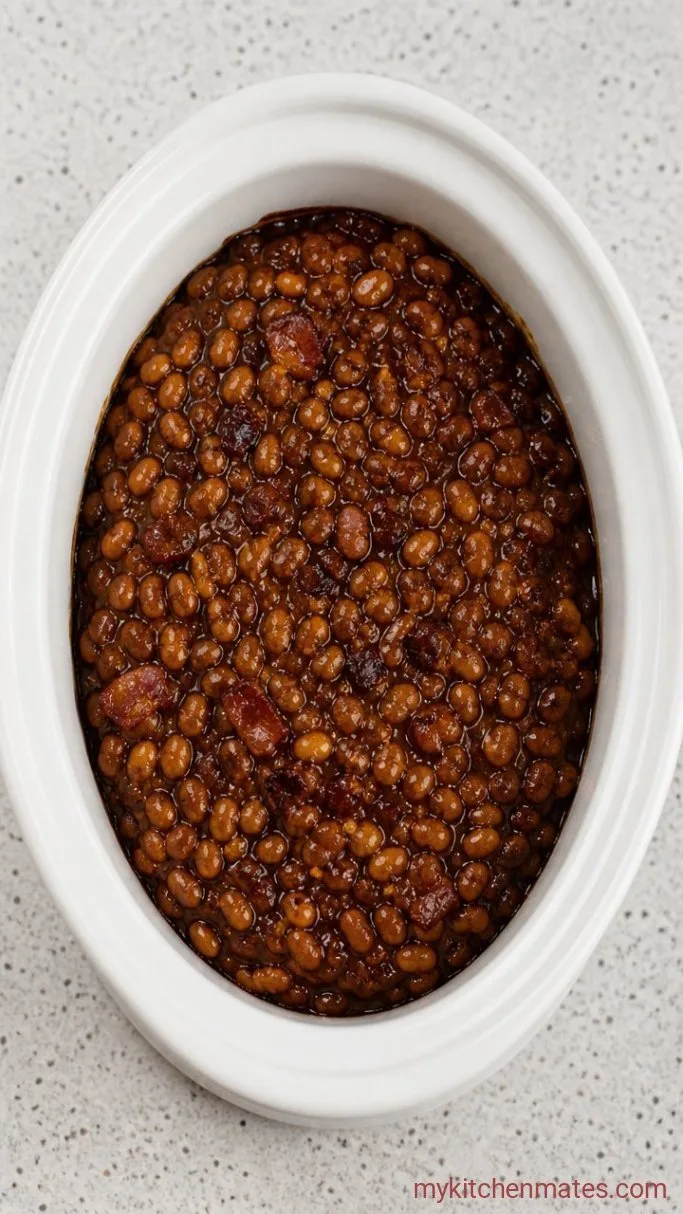 Rich and Smoky Crockpot Baked Beans Step 4: Slow-Cook the Beans