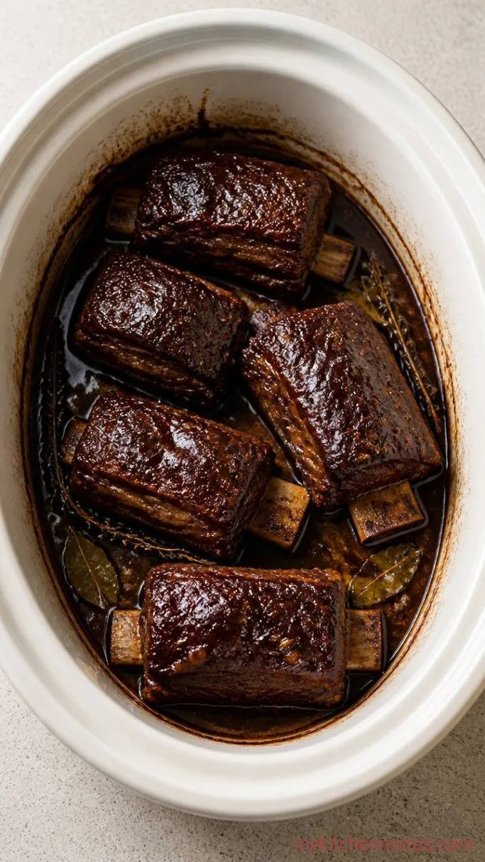 Fall-Apart Crockpot Short Ribs with Rich Gravy Step 4: Slow Cook the Ribs