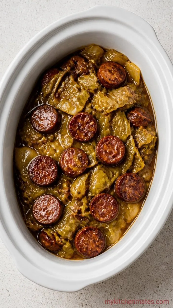 Smoky, Tender Crockpot Cabbage and Sausage Step 4: Slow Cook Until Tender