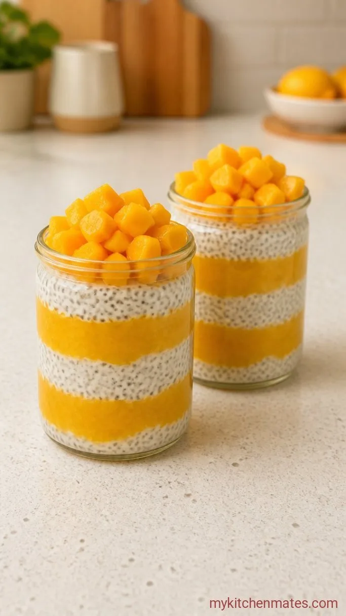 Step 4: Spoon and Garnish with Mango