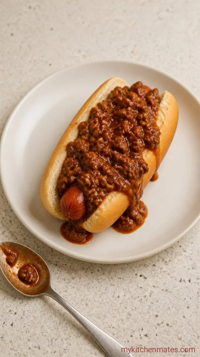 Step 4: Spoon and Serve the Chili Dogs