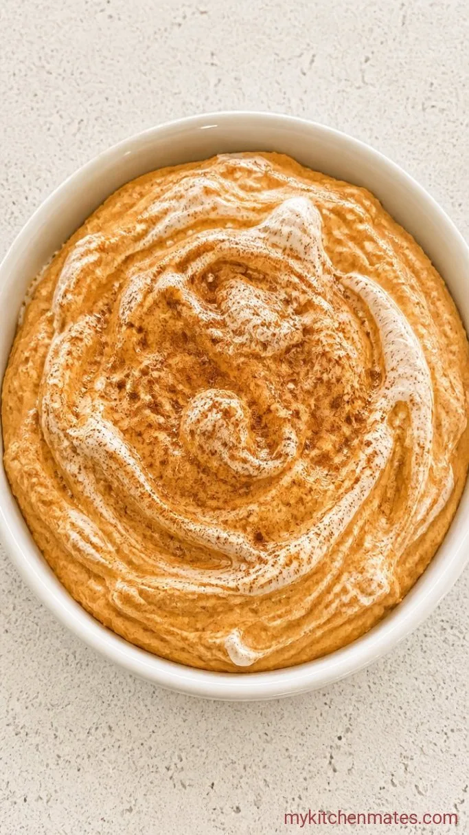 Easy Pumpkin Pie Dip (Ready in 10 Minutes) Step 4: Spoon and Swirl the Dip