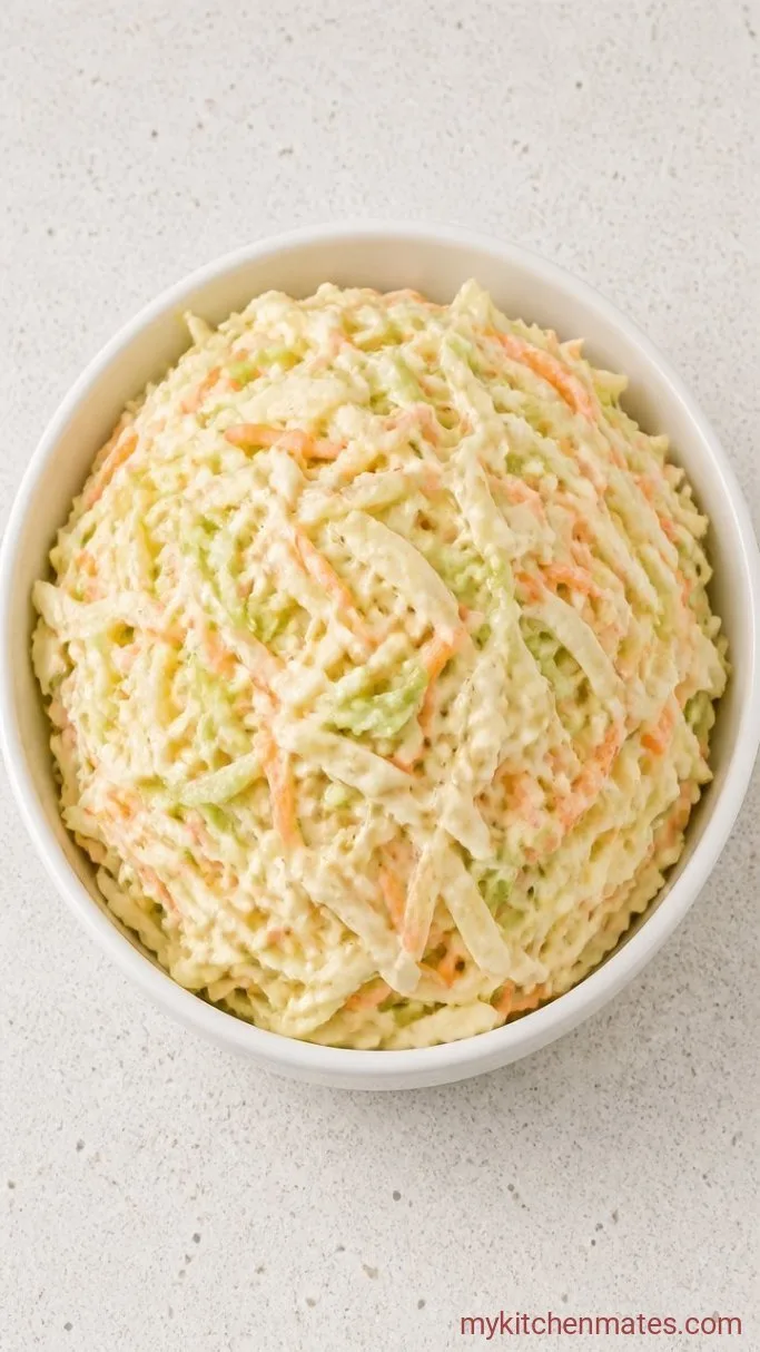 Classic Creamy Coleslaw with Tangy Dressing Step 4: Spoon Into a Serving Bowl