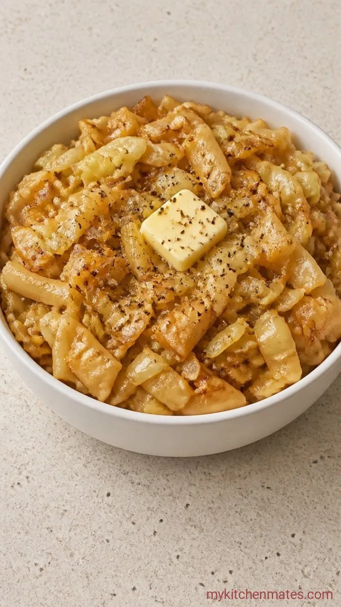 Buttery Haluski: Fried Cabbage & Noodles in 30 Minutes Step 4: Spoon into Bowls and Finish with Pepper