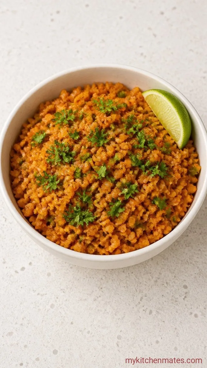 20-Minute Mexican Cauliflower Rice Step 4: Spoon into Bowls and Serve