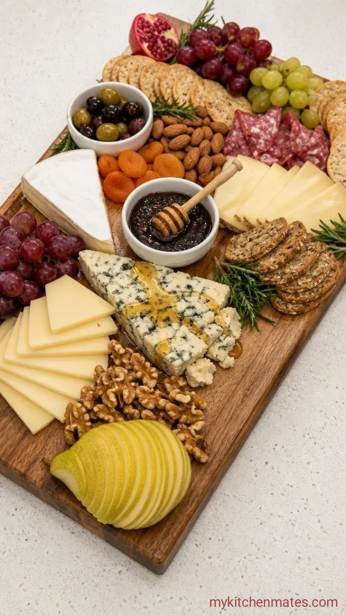 20-Minute Vegetarian Charcuterie Board Step 4: Spoon on the Spreads
