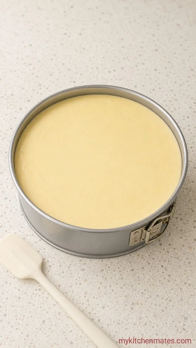 No-Bake Banana Pudding Cheesecake Step 4: Spread the Filling and Chill