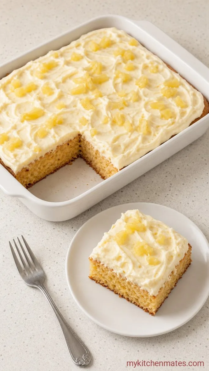 Simple Pineapple Heaven Cake with Creamy Topping Step 4: Spread the Topping and Serve